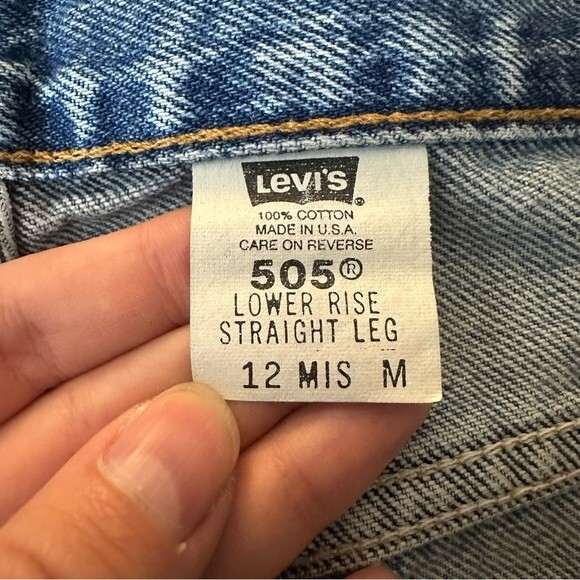 Levi's Vintage 505 Straight Leg Denim Jeans Size 12 - Picture 11 of 14